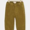 Pantalon En Velours Vert Olive Bébé Garçon -Dpam 23WG10B2PAN 633 11