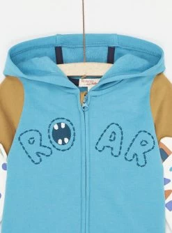 Sweat à Capuche Turquoise Bébé Garçon -Dpam 23WG10H1GIL 202 12