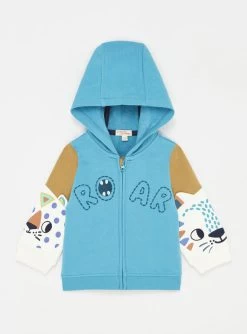 Sweat à Capuche Turquoise Bébé Garçon -Dpam 23WG10H1GIL 202 13