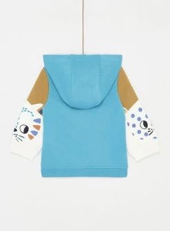 Sweat à Capuche Turquoise Bébé Garçon -Dpam 23WG10H1GIL 202 14