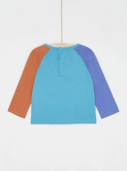 T-shirt Turquoise à Manches Longues Bébé Garçon -Dpam 23WG10H2TML 202 13