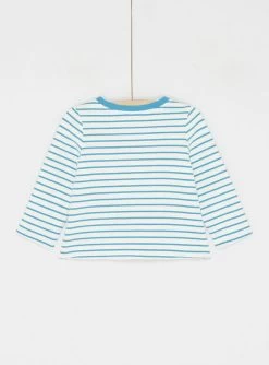 T-shirt Réversible Turquoise à Manches Longues Bébé Garçon -Dpam 23WG10H3TML 202 13