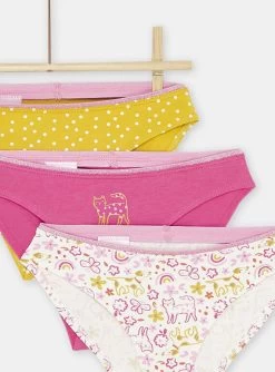 Lot De 3 Culottes Multicolores Fille -Dpam 23WH1163D5L 000 12