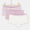 Lot De 3 Shortys Rose Et Blanc Fille -Dpam 23WH1163SHY D309 11