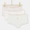 Lot De 3 Shortys Gris Chiné Et écru Fille -Dpam 23WH1164SHY J920 11