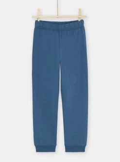 Pyjama Bleu Et Beige à Motif Paresseux Garçon -Dpam 23WH1232PYJ A016 13