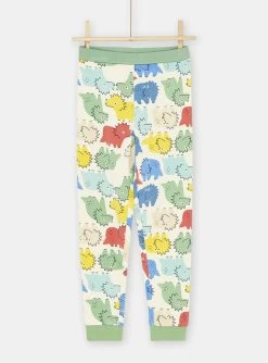 Pyjama Beige à Imprimé Dinosaures Garçon -Dpam 23WH1235PYJ A016 13