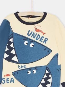 Pyjama Sable à Imprimé Requin Garçon Phosphorecent -Dpam 23WH1236PYJ 808 12