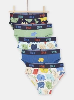 Lot De 5 Caleçons Vert Garçon