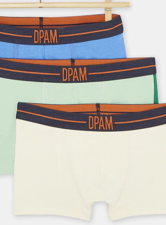 Lot De 3 Caleçons Bleu, Vert Et Jaune Garçon 4 Lot De 3 Caleçons Bleu, Vert Et Jaune Garçon – Bild 2