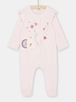 Grenouillère Rose à Volants Bébé Fille