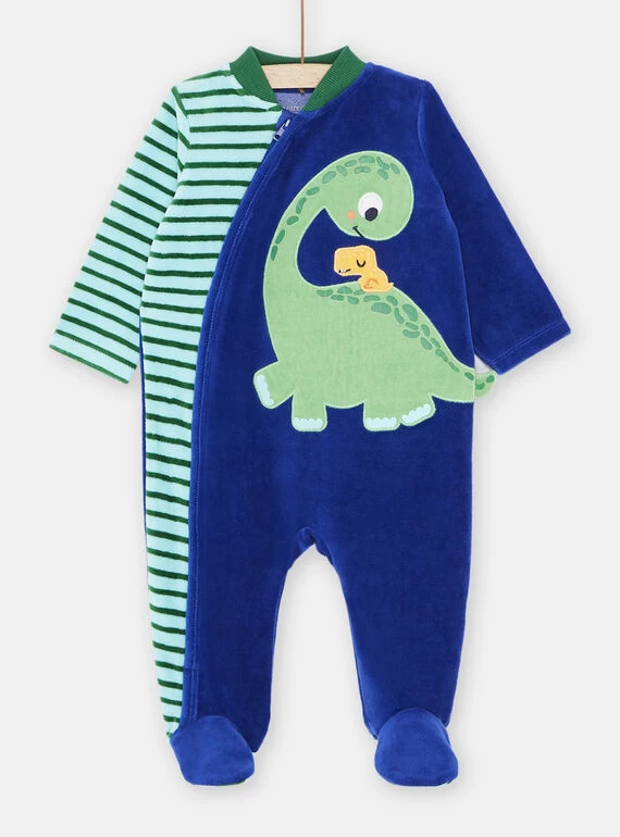 Grenouillère Bleue à Imprimé à Rayures Garçon 3 Grenouillère Bleue à Imprimé à Rayures Garçon