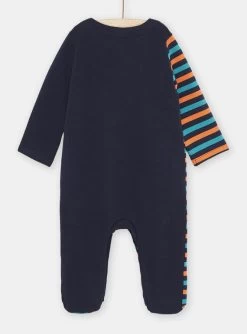 Grenouillère Bleu Foncé à Patch Tortue Bébé Garçon -Dpam 23WH1434GRE C234 13